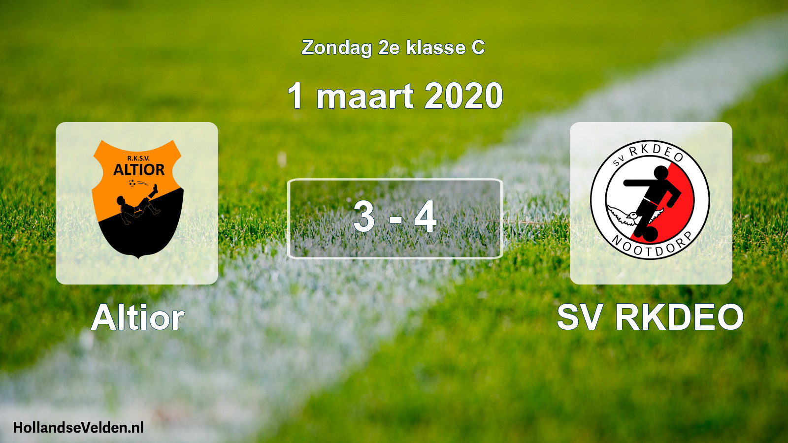Total number of matches played: Altior - SV RKDEO 3 - 4 (1 March 2020)