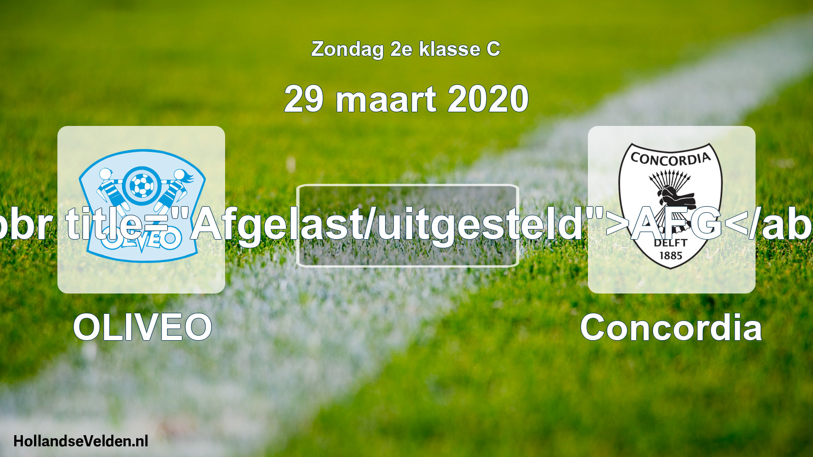 Scheduled Match: OLIVEO - Concordia (29 March 2020)