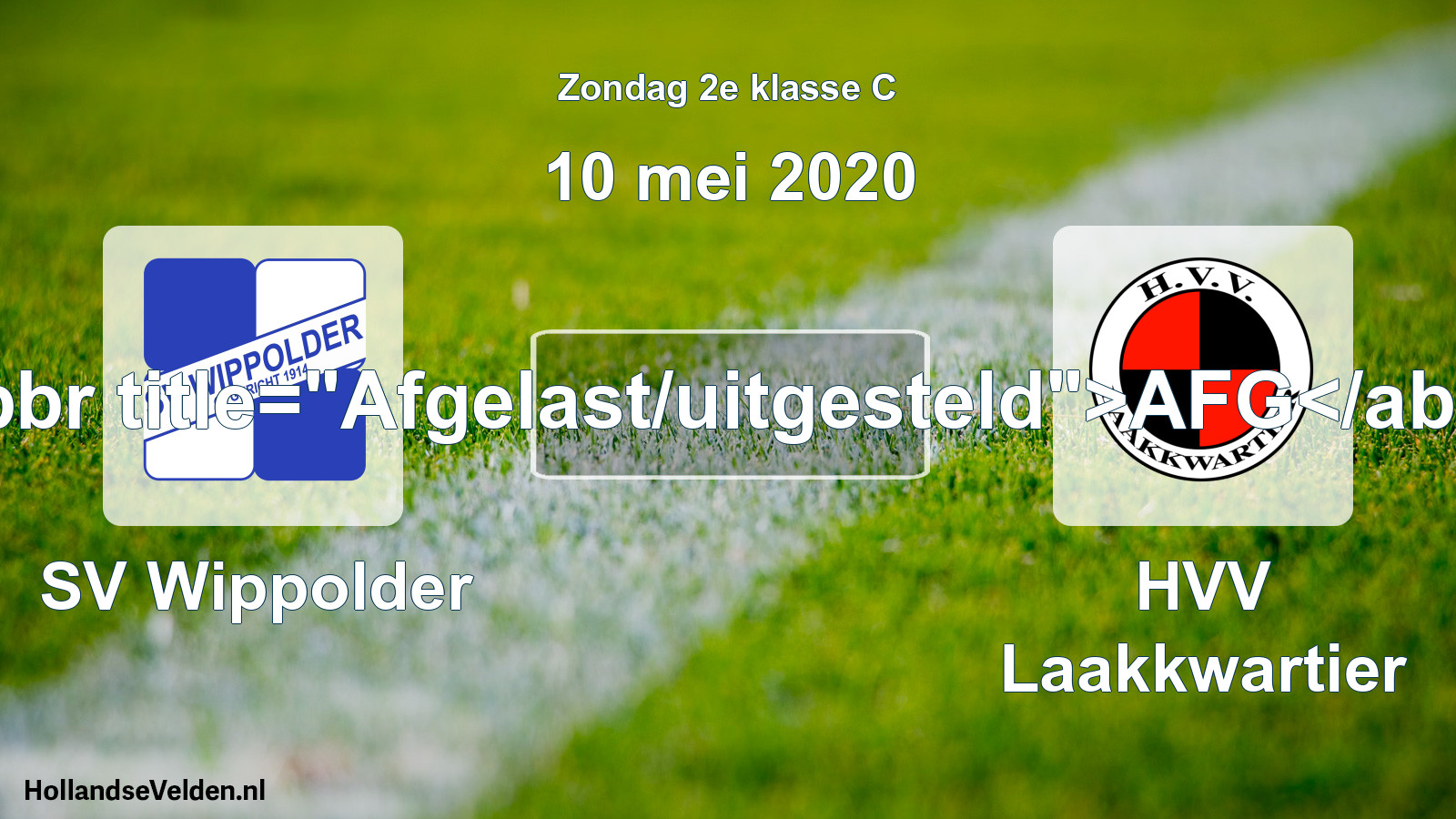 Scheduled Match: SV Wippolder - HVV Laakkwartier (10 May 2020)