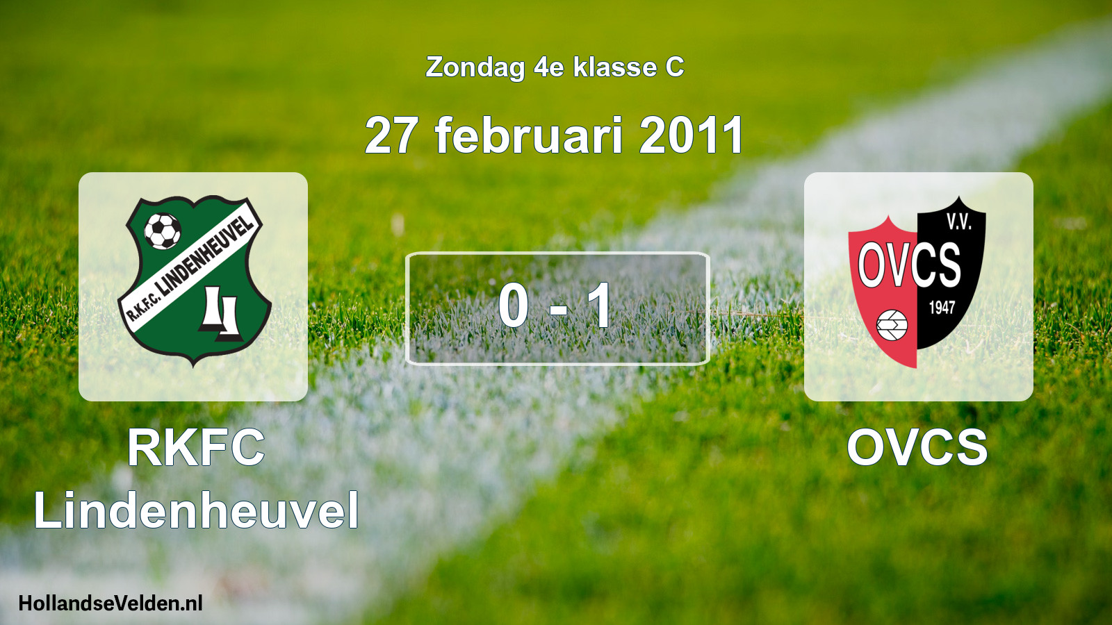 Total number of matches played: RKFC Lindenheuvel - OVCS 0 - 1 (27 February 2011)