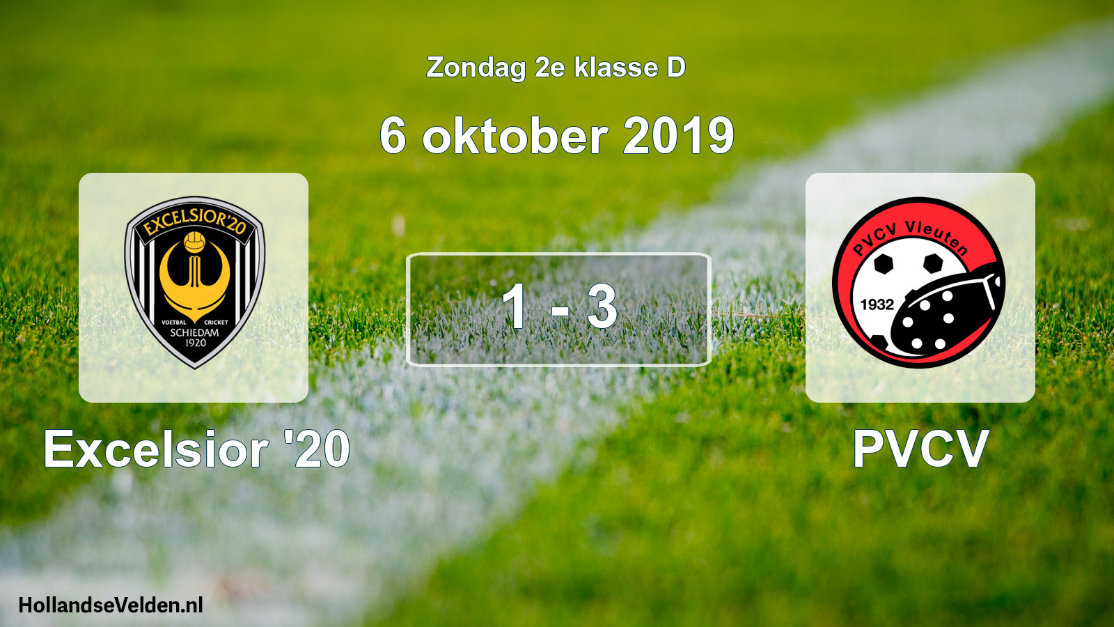 Total number of matches played: Excelsior '20 - PVCV 1 - 3 (6 October 2019)