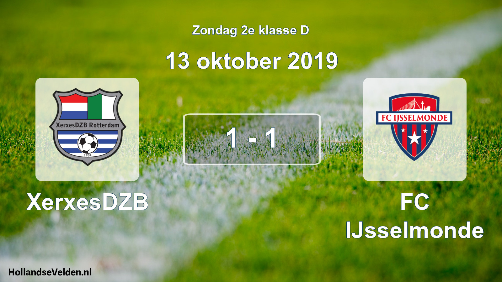 Total number of matches played: XerxesDZB - FC IJsselmonde 1 - 1 (13 October 2019)