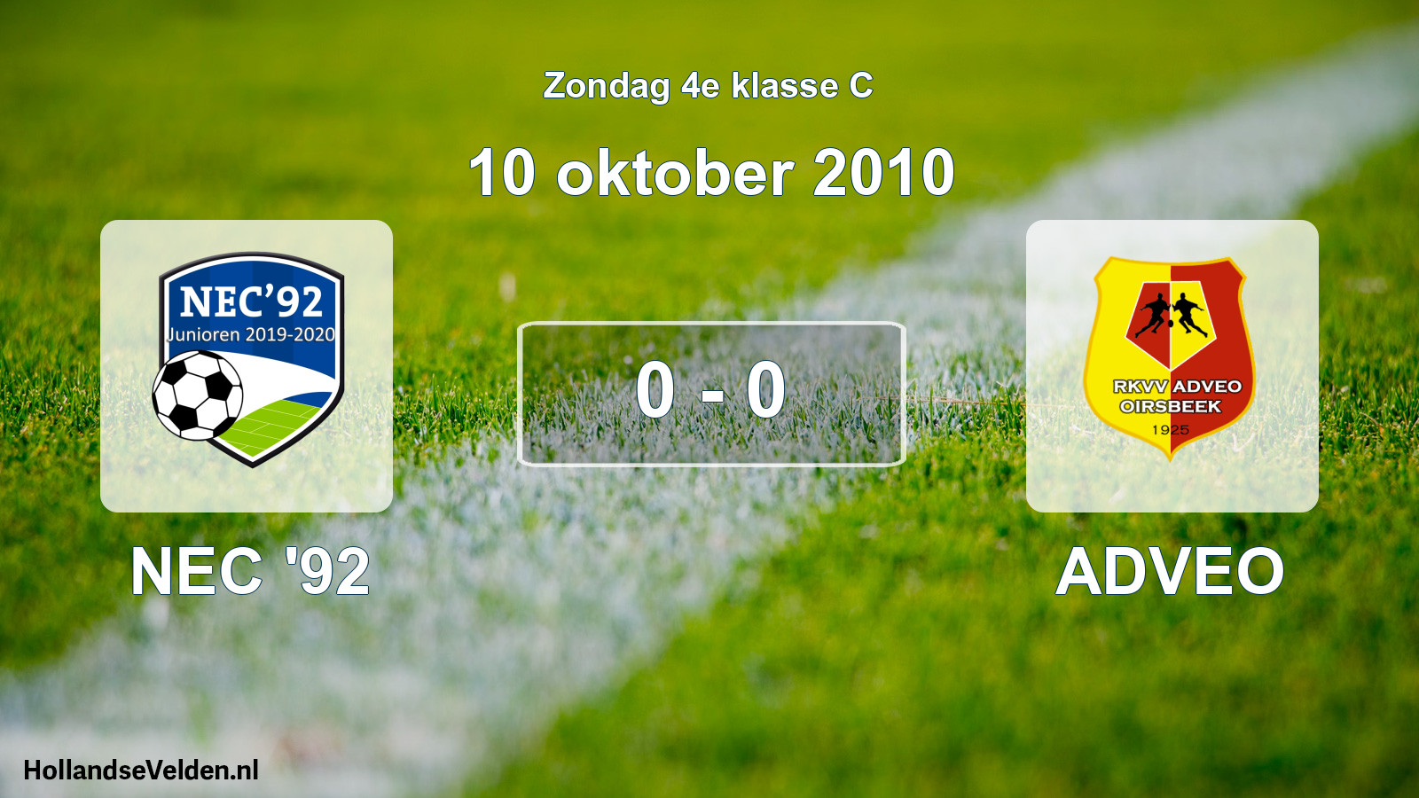 Total number of matches played: NEC '92 - ADVEO 0 - 0 (10 October 2010)