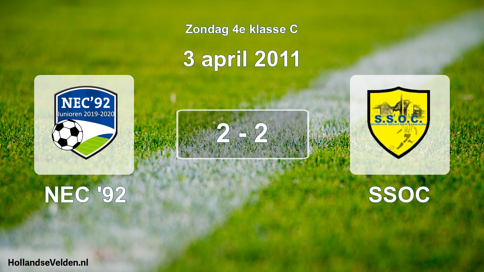 Total number of matches played: NEC '92 - SSOC 2 - 2 (3 April 2011)