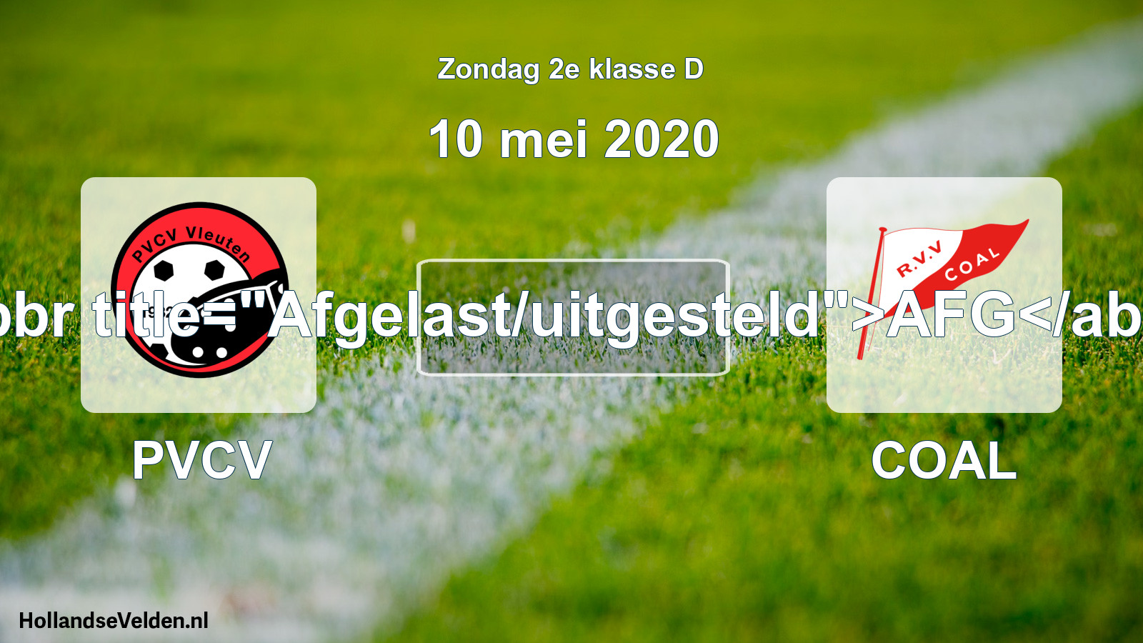 Scheduled Match: PVCV - COAL (10 May 2020)
