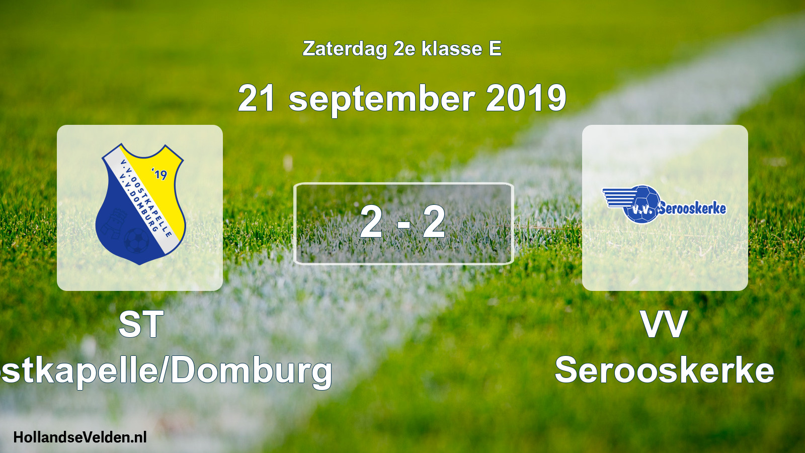 Total number of matches played: ST Oostkapelle/Domburg - VV Serooskerke 2 - 2 (21 September 2019)