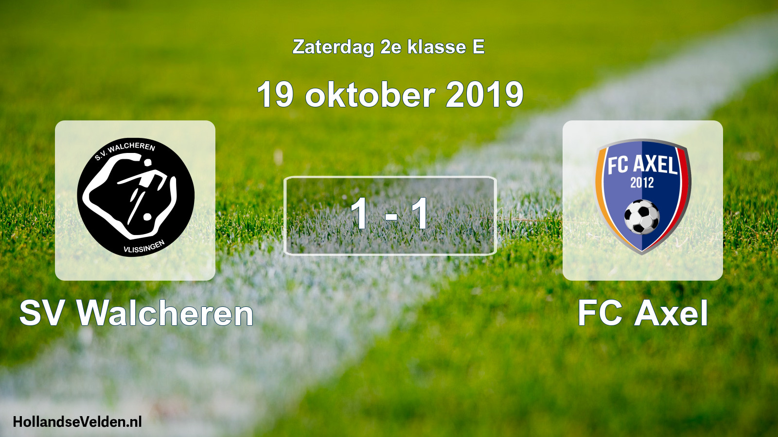 Total number of matches played: SV Walcheren - FC Axel 1 - 1 (19 October 2019)
