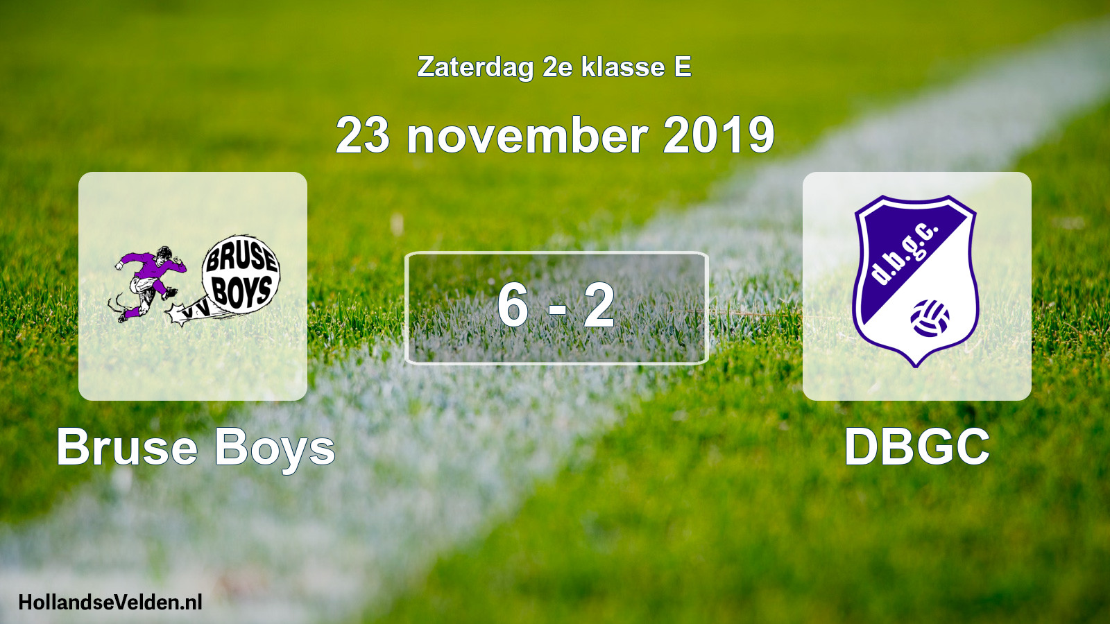 Total number of matches played: Bruse Boys - DBGC 6 - 2 (23 November 2019)
