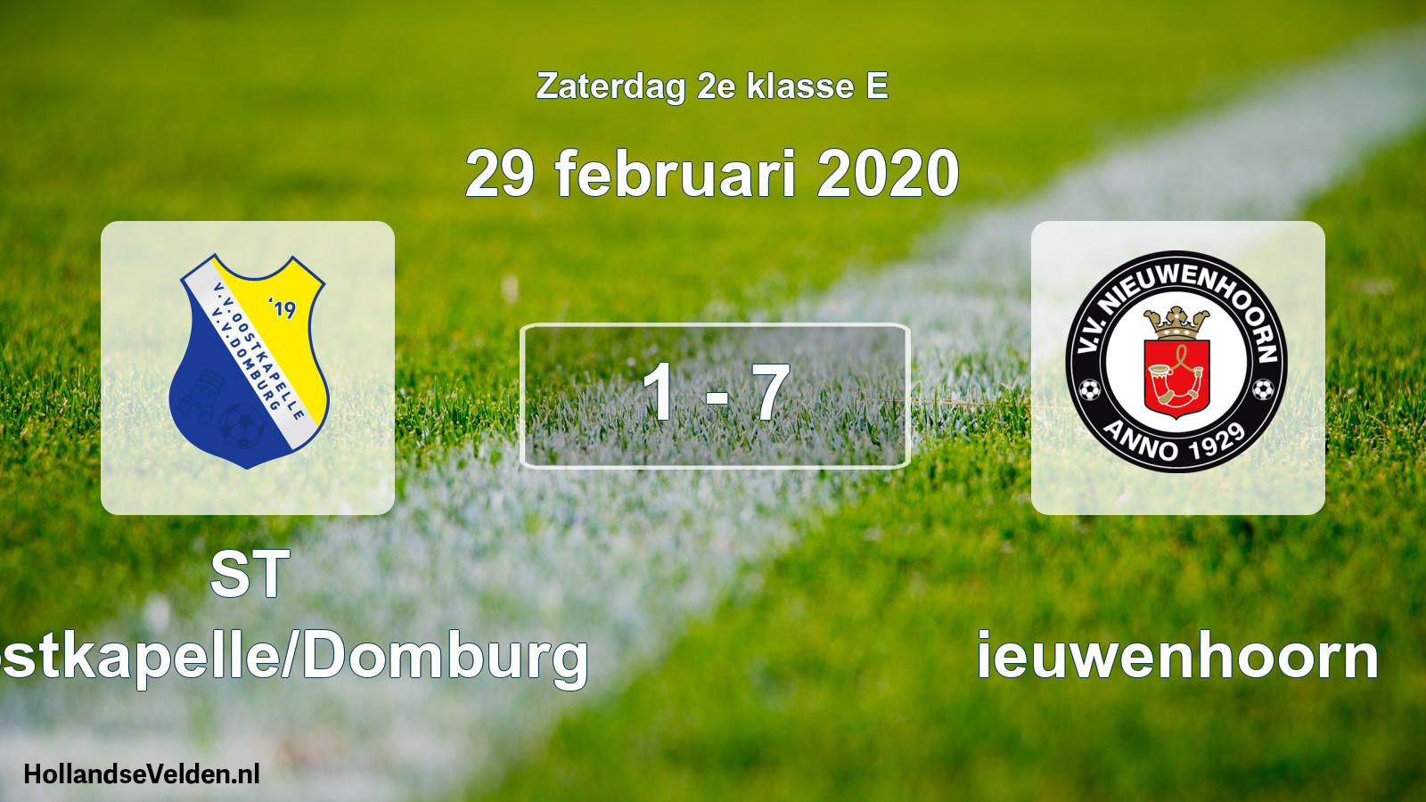 Total number of matches played: ST Oostkapelle/Domburg - Nieuwenhoorn 1 - 7 (29 February 2020)