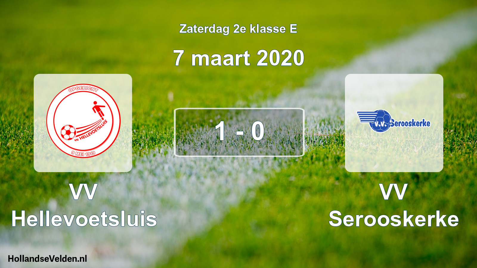 Total number of matches played: VV Hellevoetsluis - VV Serooskerke 1 - 0 (7 March 2020)