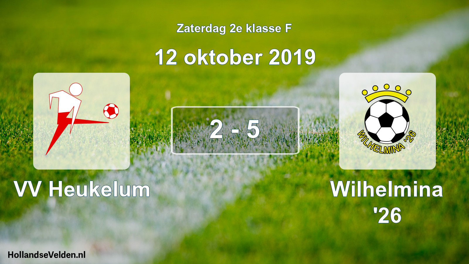 Total number of matches played: VV Heukelum - Wilhelmina '26 2 - 5 (12 October 2019)