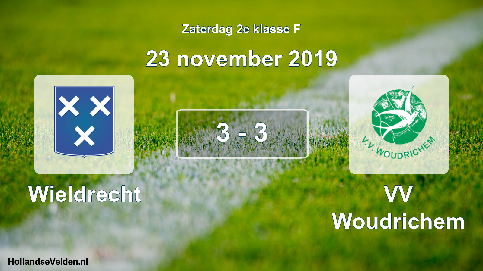 Total number of matches played: Wieldrecht - VV Woudrichem 3 - 3 (23 November 2019)