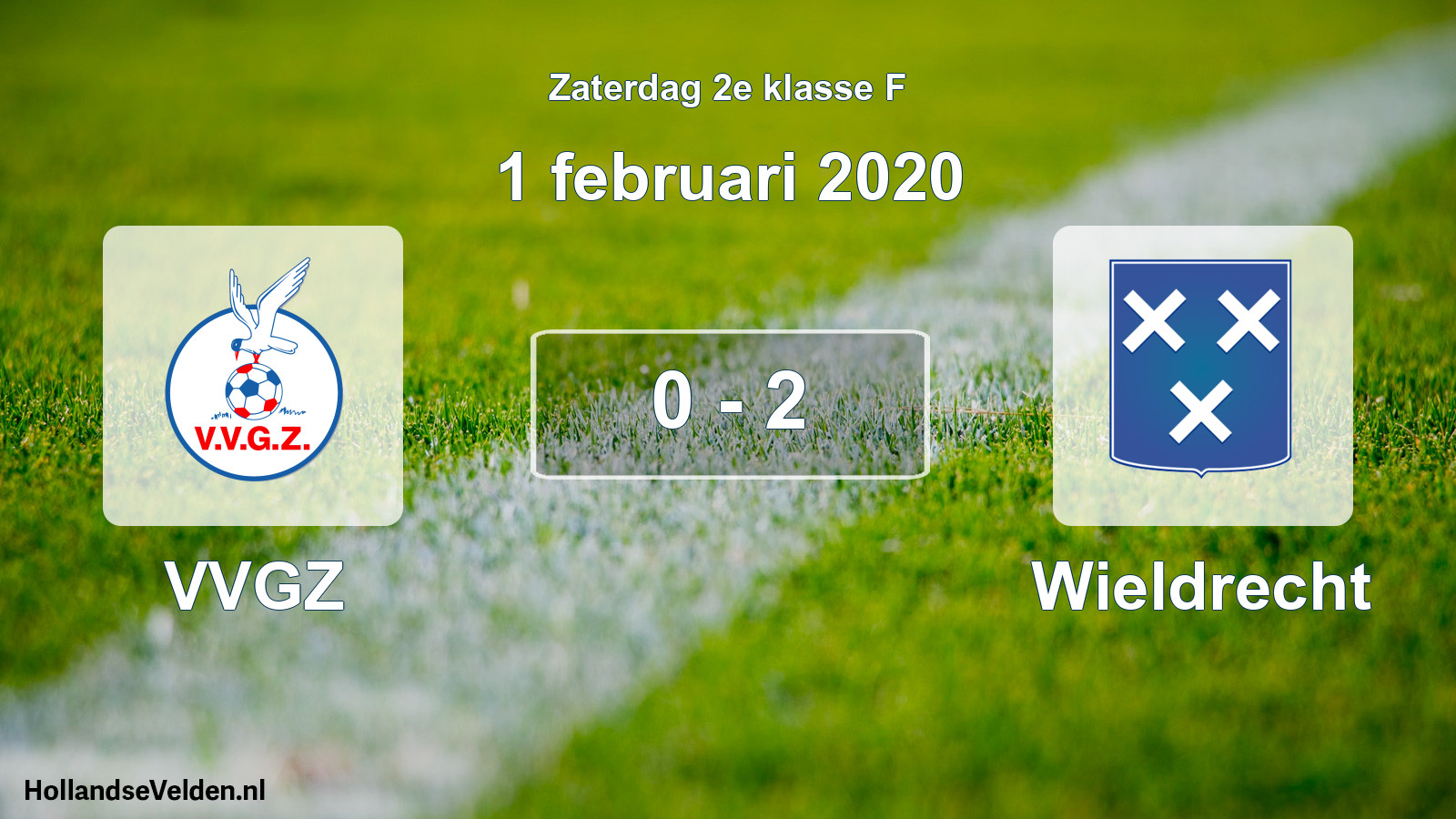 Total number of matches played: VVGZ - Wieldrecht 0 - 2 (1 February 2020)