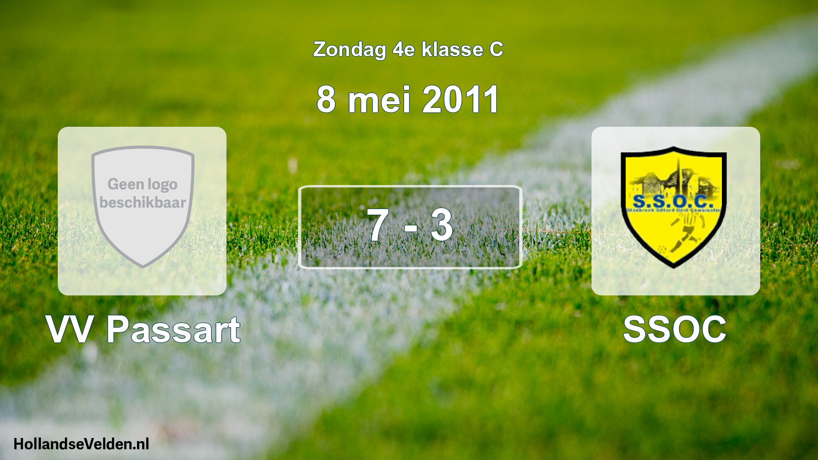 Total number of matches played: VV Passart - SSOC 7 - 3 (8 May 2011)