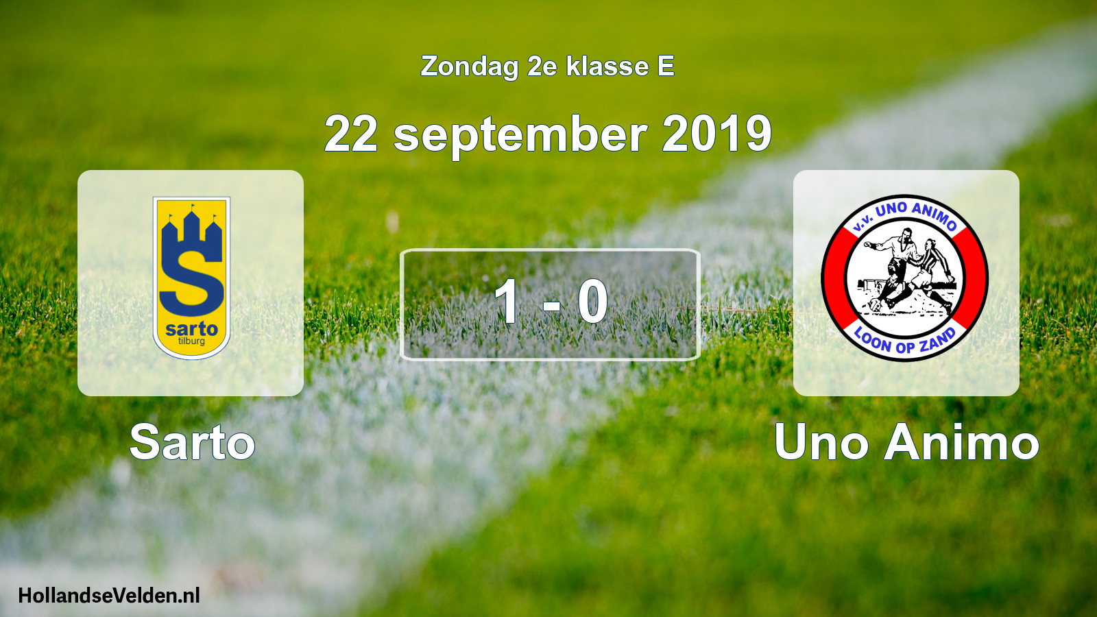 Total number of matches played: Sarto - Uno Animo 1 - 0 (22 September 2019)