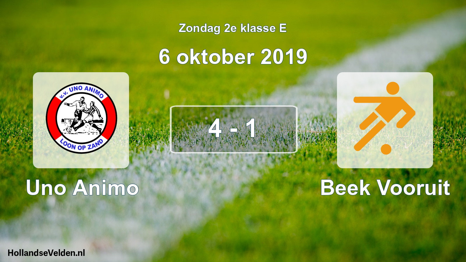 Total number of matches played: Uno Animo - Beek Vooruit 4 - 1 (6 October 2019)