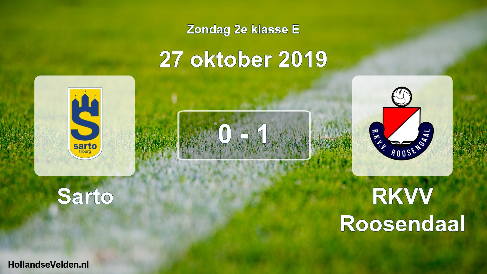 Total number of matches played: Sarto - RKVV Roosendaal 0 - 1 (27 October 2019)