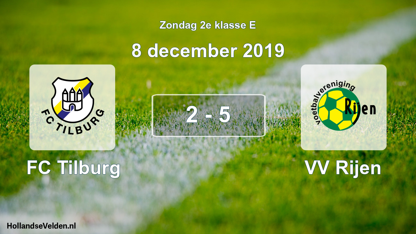 Total number of matches played: FC Tilburg - VV Rijen 2 - 5 (8 December 2019)