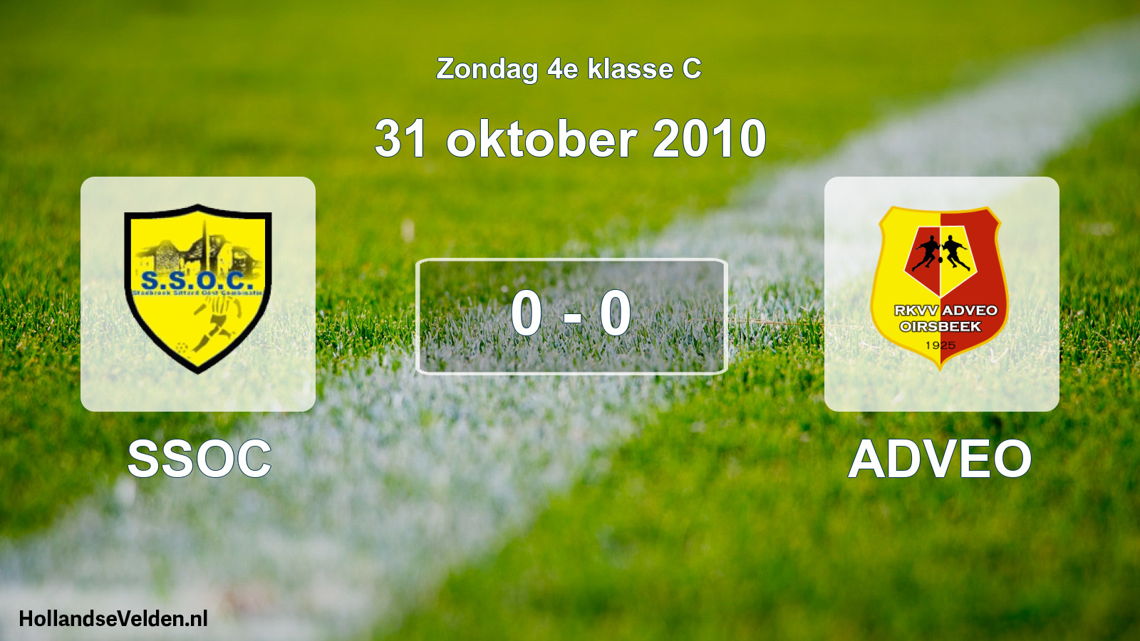 Total number of matches played: SSOC - ADVEO 0 - 0 (31 October 2010)