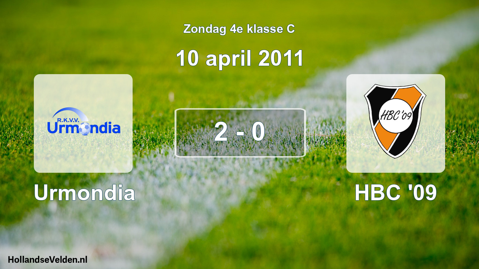 Total number of matches played: Urmondia - HBC '09 2 - 0 (10 April 2011)