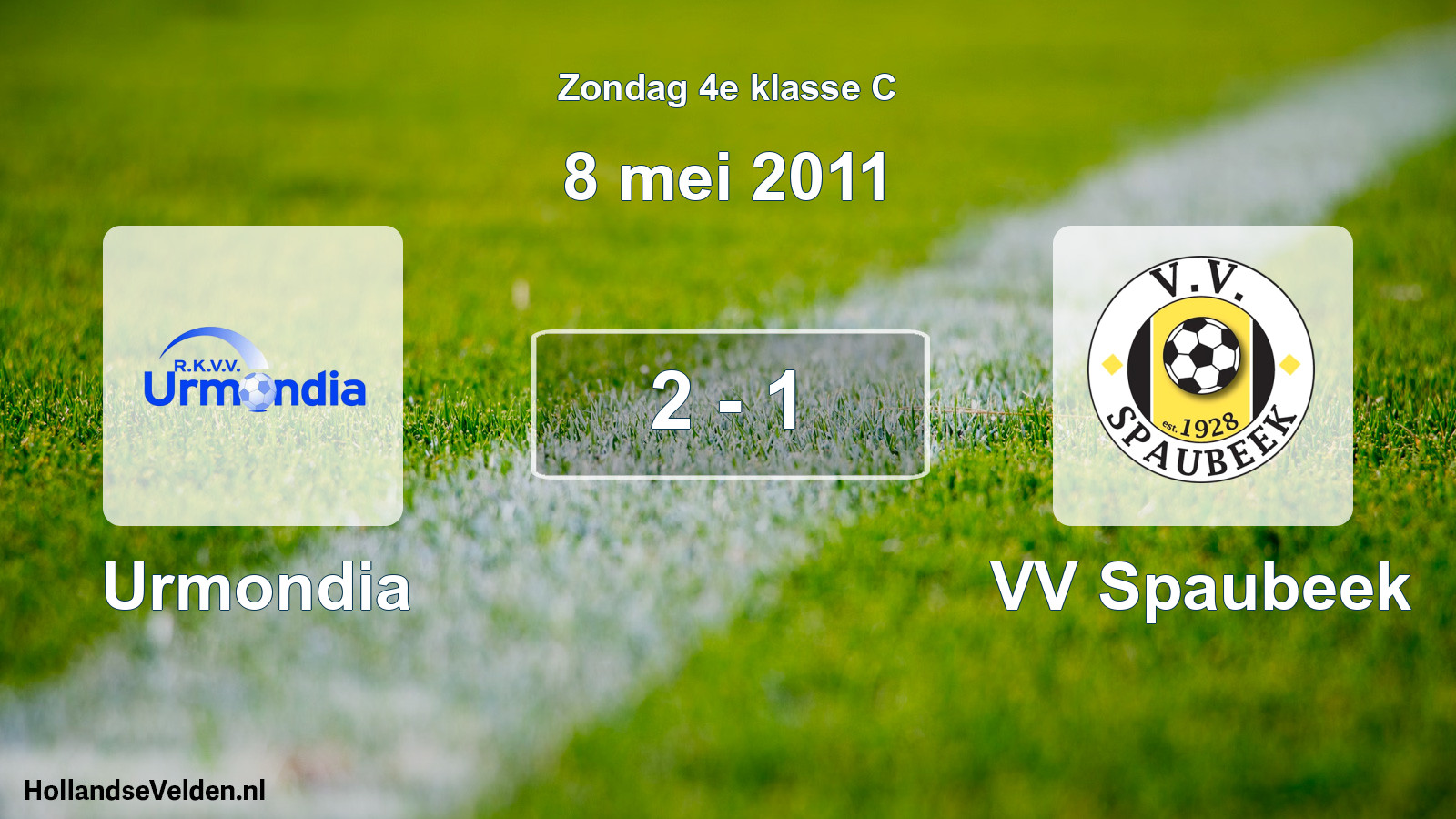 Total number of matches played: Urmondia - VV Spaubeek 2 - 1 (8 May 2011)