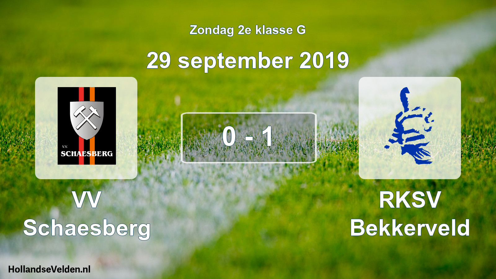Total number of matches played: VV Schaesberg - RKSV Bekkerveld 0 - 1 (29 September 2019)