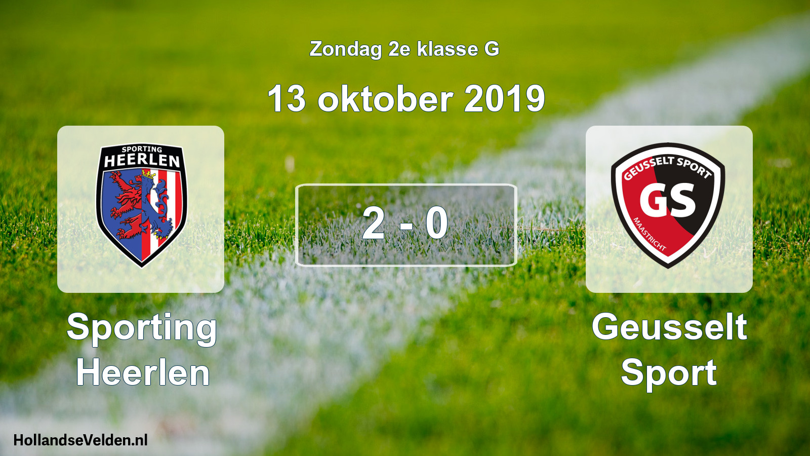 Total number of matches played: Sporting Heerlen - Geusselt Sport 2 - 0 (13 October 2019)