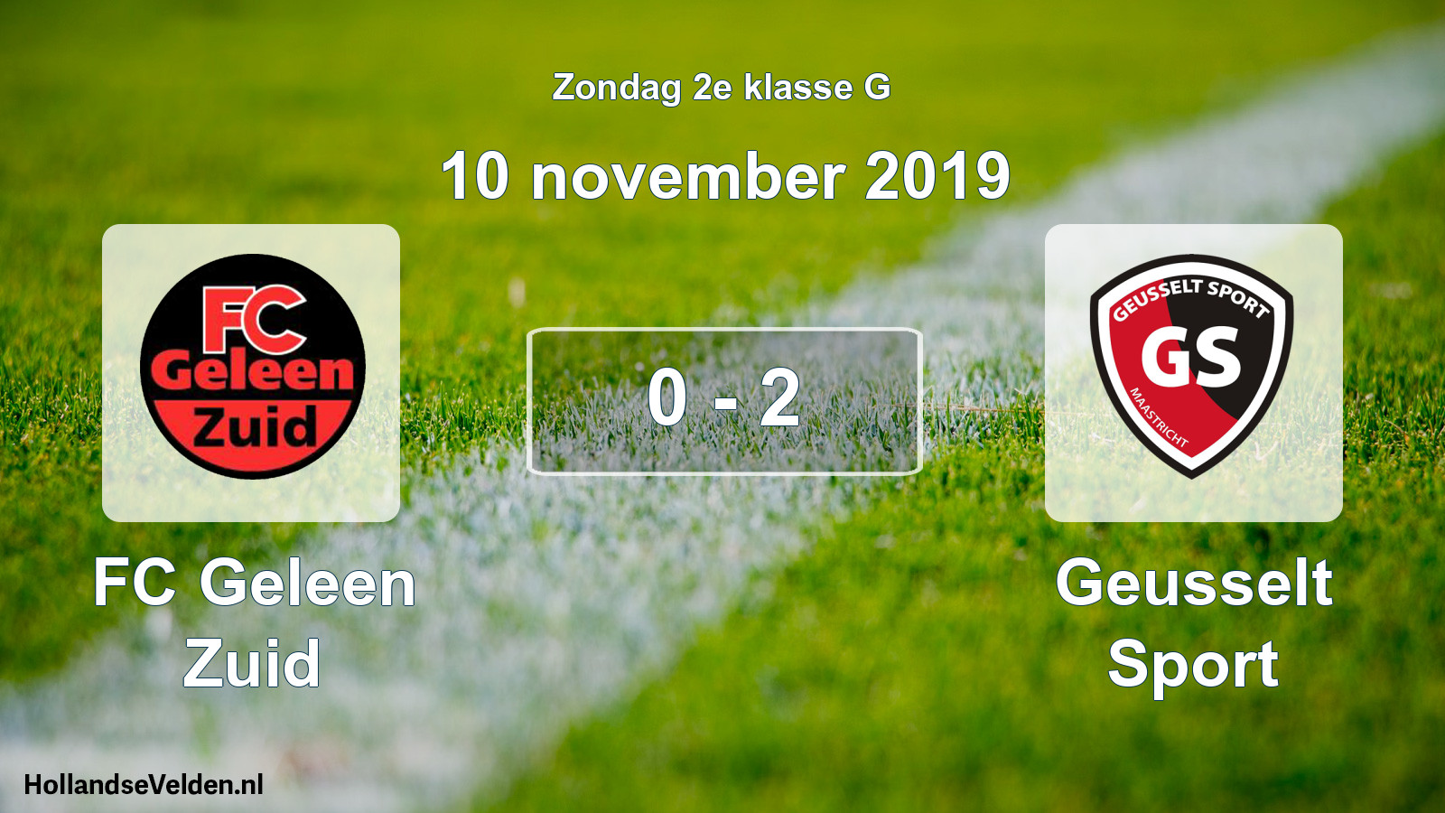 Total number of matches played: FC Geleen Zuid - Geusselt Sport 0 - 2 (10 November 2019)