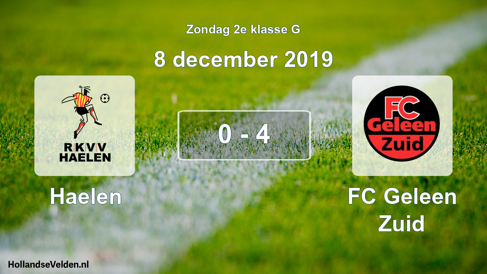 Total number of matches played: Haelen - FC Geleen Zuid 0 - 4 (8 December 2019)