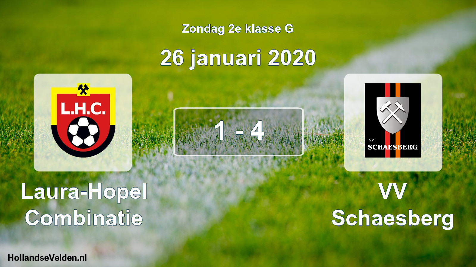 Total number of matches played: Laura-Hopel Combinatie - VV Schaesberg 1 - 4 (26 January 2020)