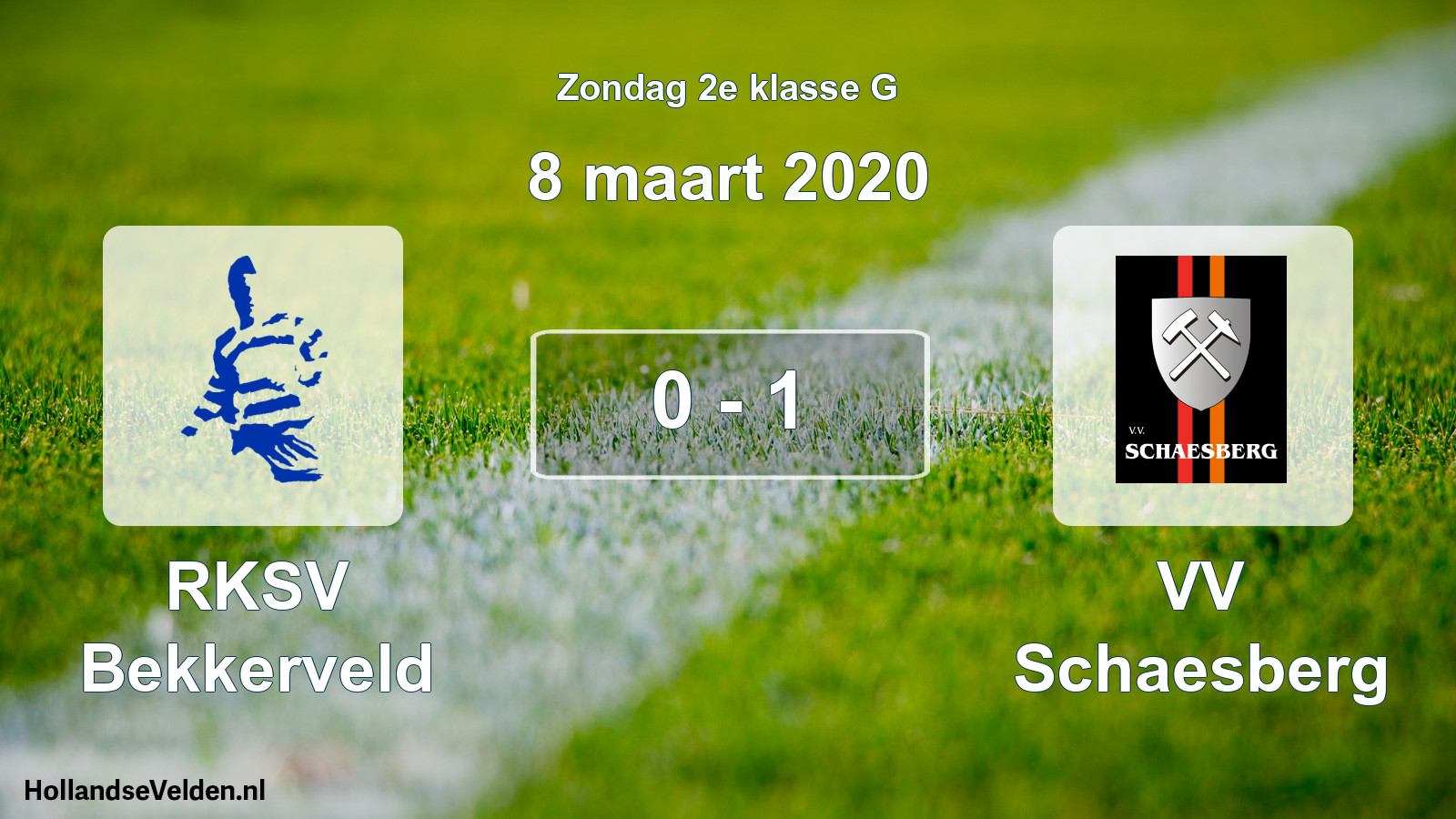 Total number of matches played: RKSV Bekkerveld - VV Schaesberg 0 - 1 (8 March 2020)