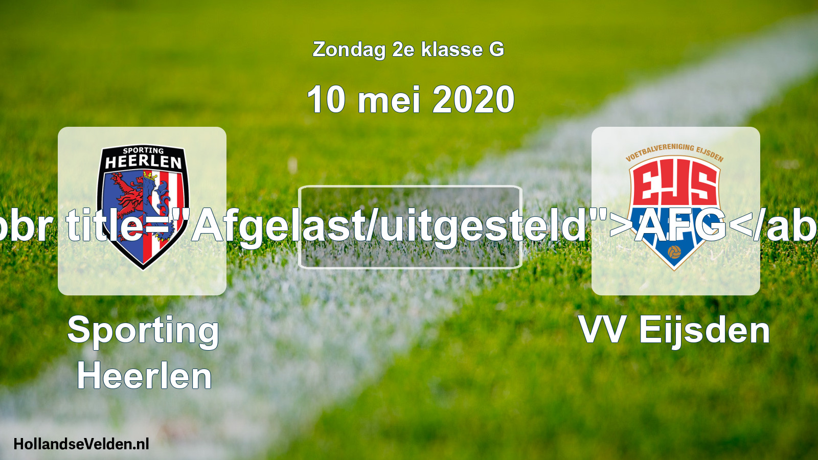 Scheduled Match: Sporting Heerlen - VV Eijsden (10 May 2020)