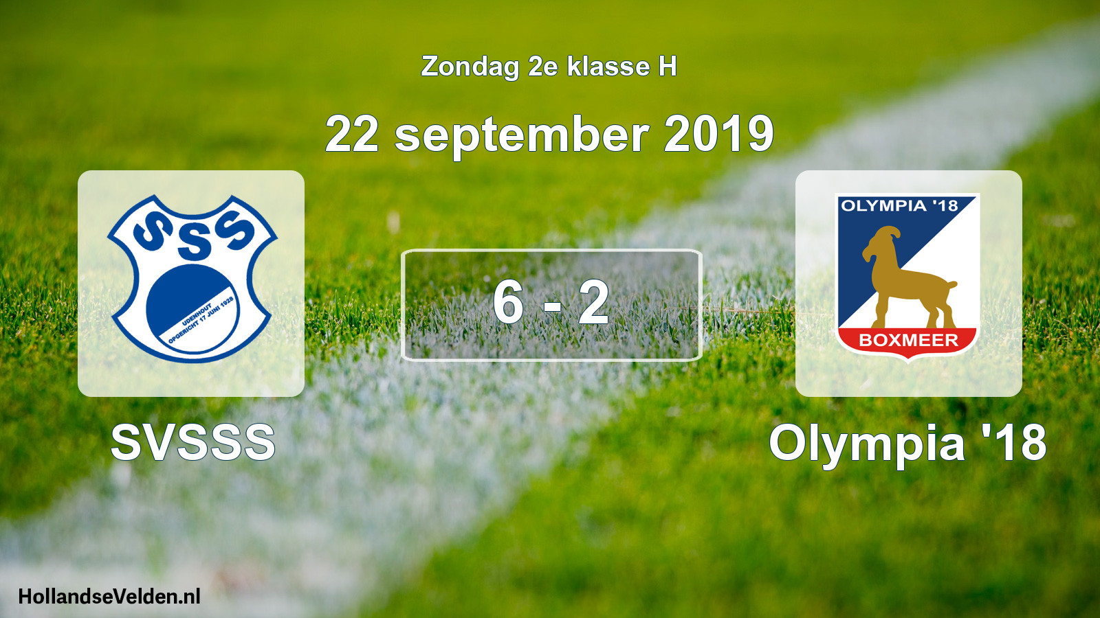 Total number of matches played: SVSSS - Olympia '18 6 - 2 (22 September 2019)