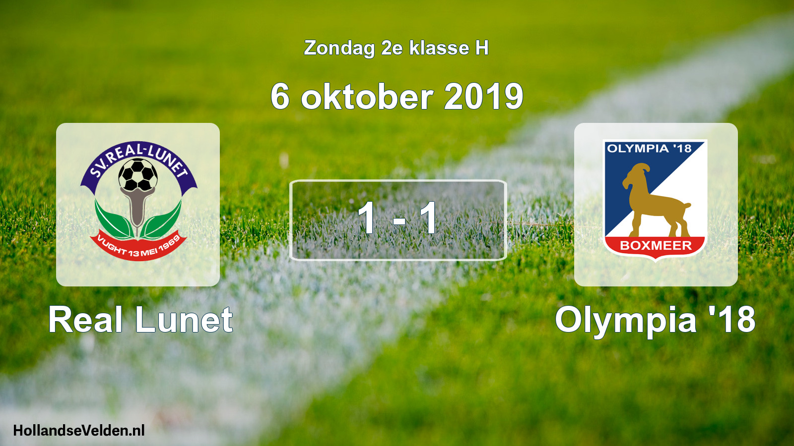 Total number of matches played: Real Lunet - Olympia '18 1 - 1 (6 October 2019)