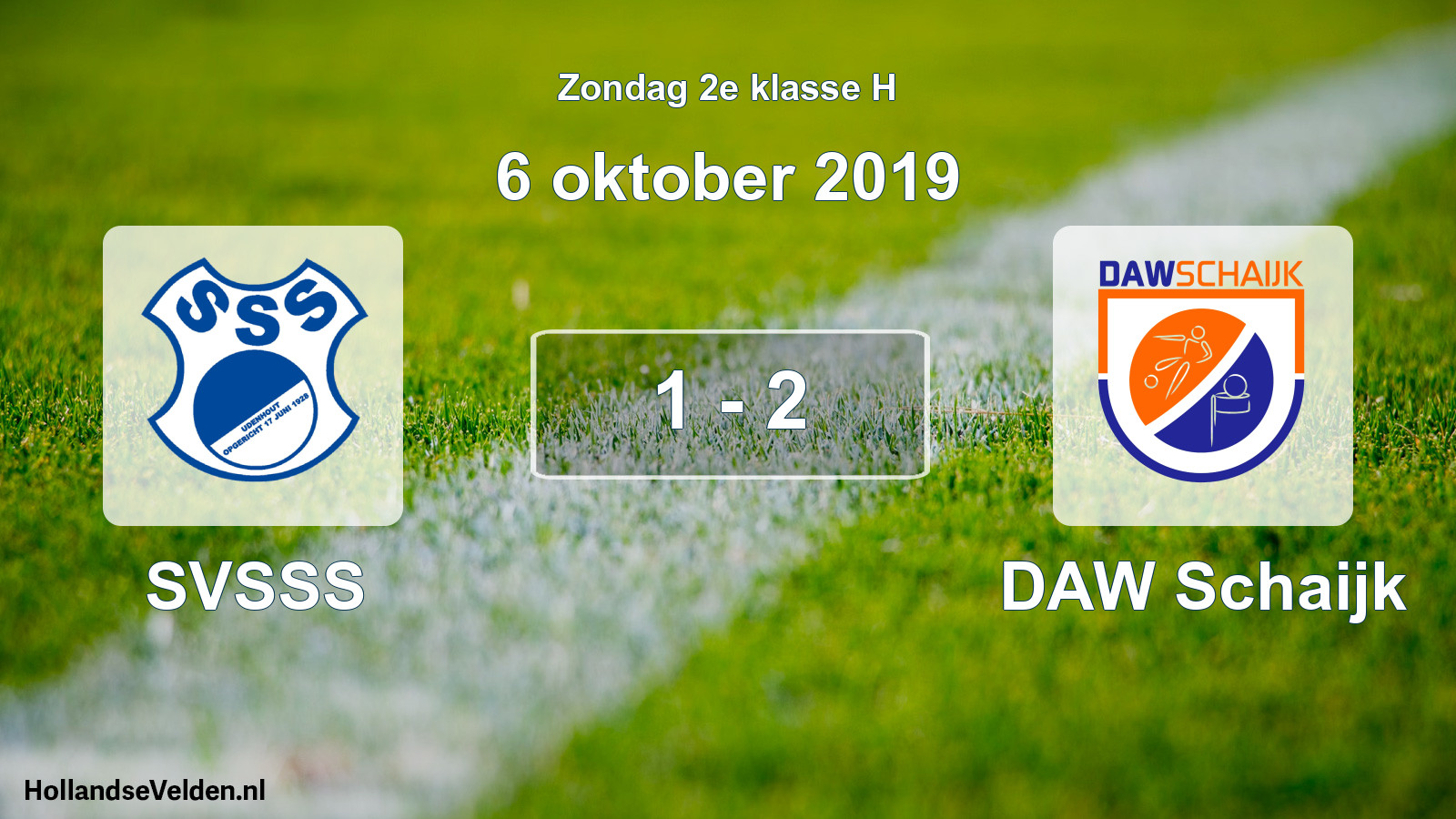 Total number of matches played: SVSSS - DAW Schaijk 1 - 2 (6 October 2019)