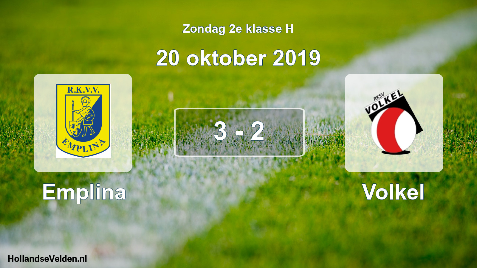 Total number of matches played: Emplina - Volkel 3 - 2 (20 October 2019)