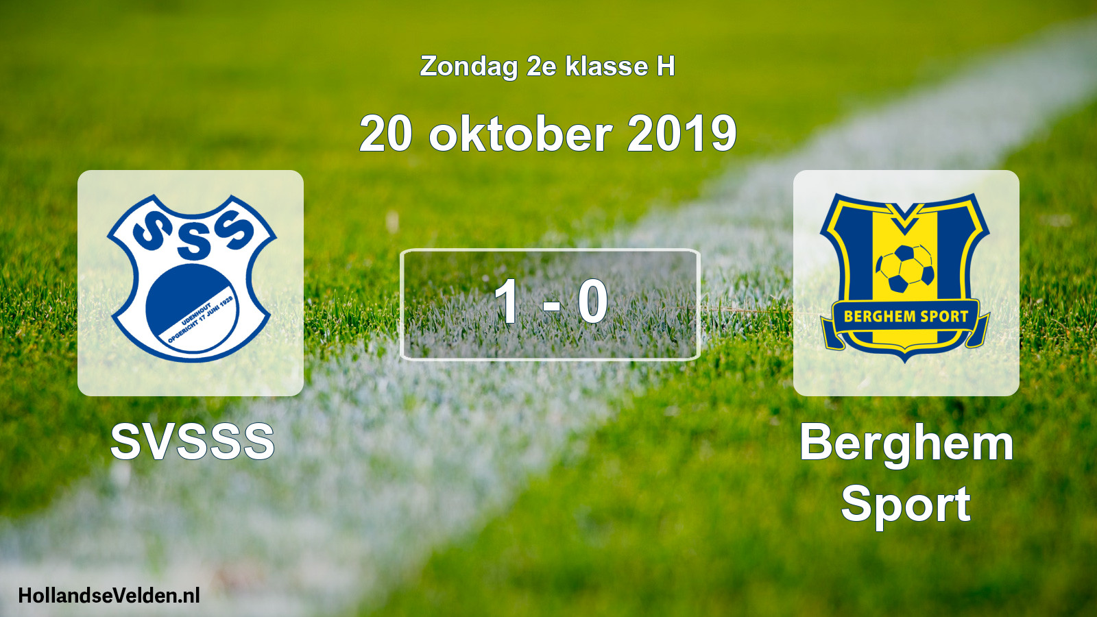 Total number of matches played: SVSSS - Berghem Sport 1 - 0 (20 October 2019)