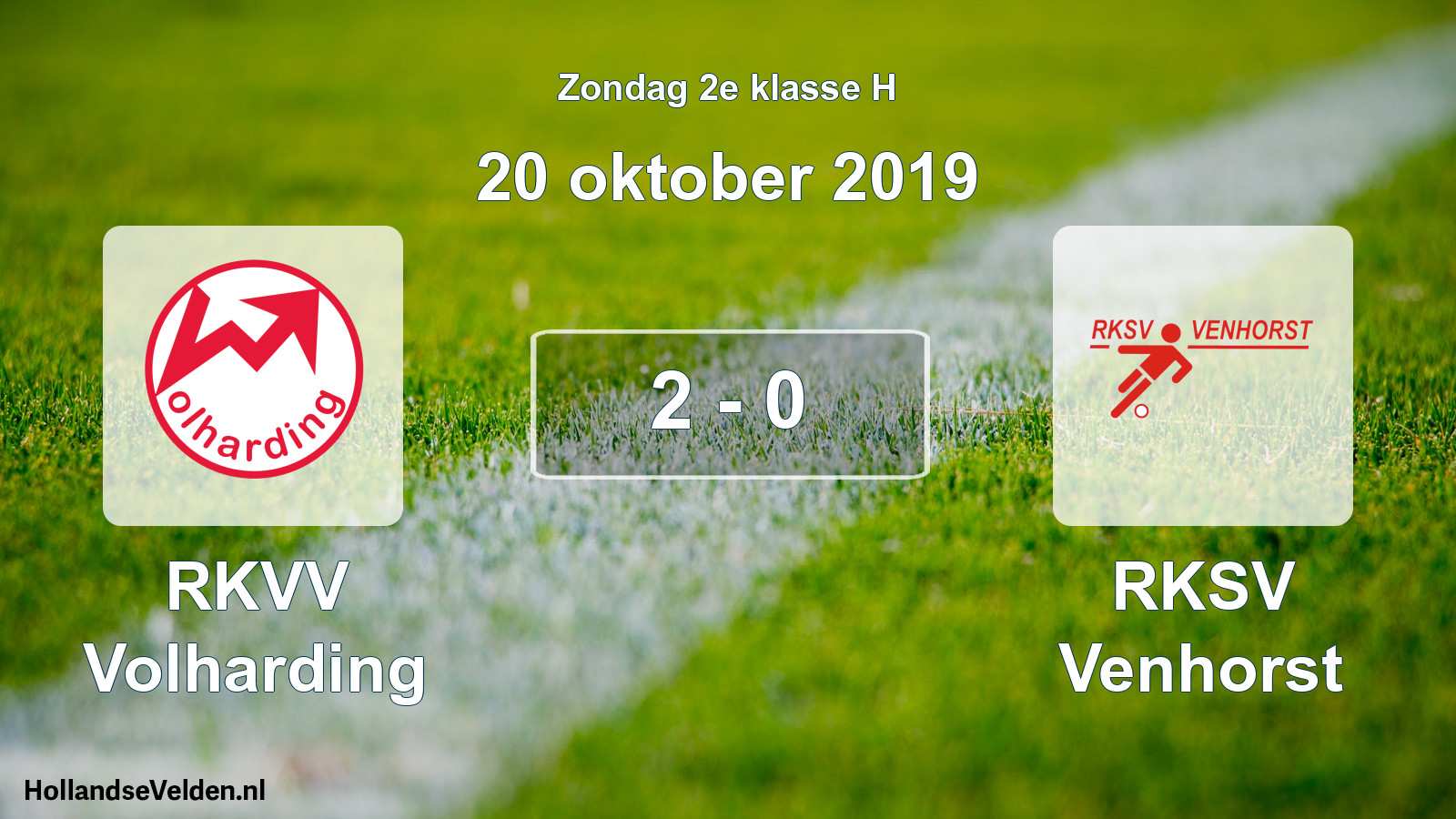 Total number of matches played: RKVV Volharding - RKSV Venhorst 2 - 0 (20 October 2019)