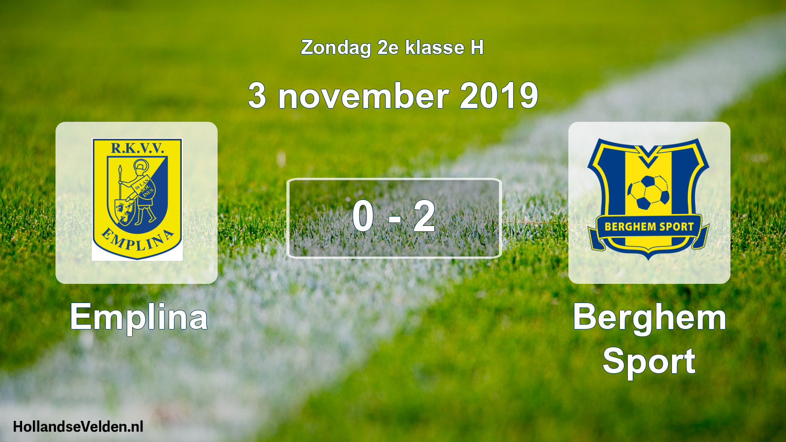 Total number of matches played: Emplina - Berghem Sport 0 - 2 (3 November 2019)