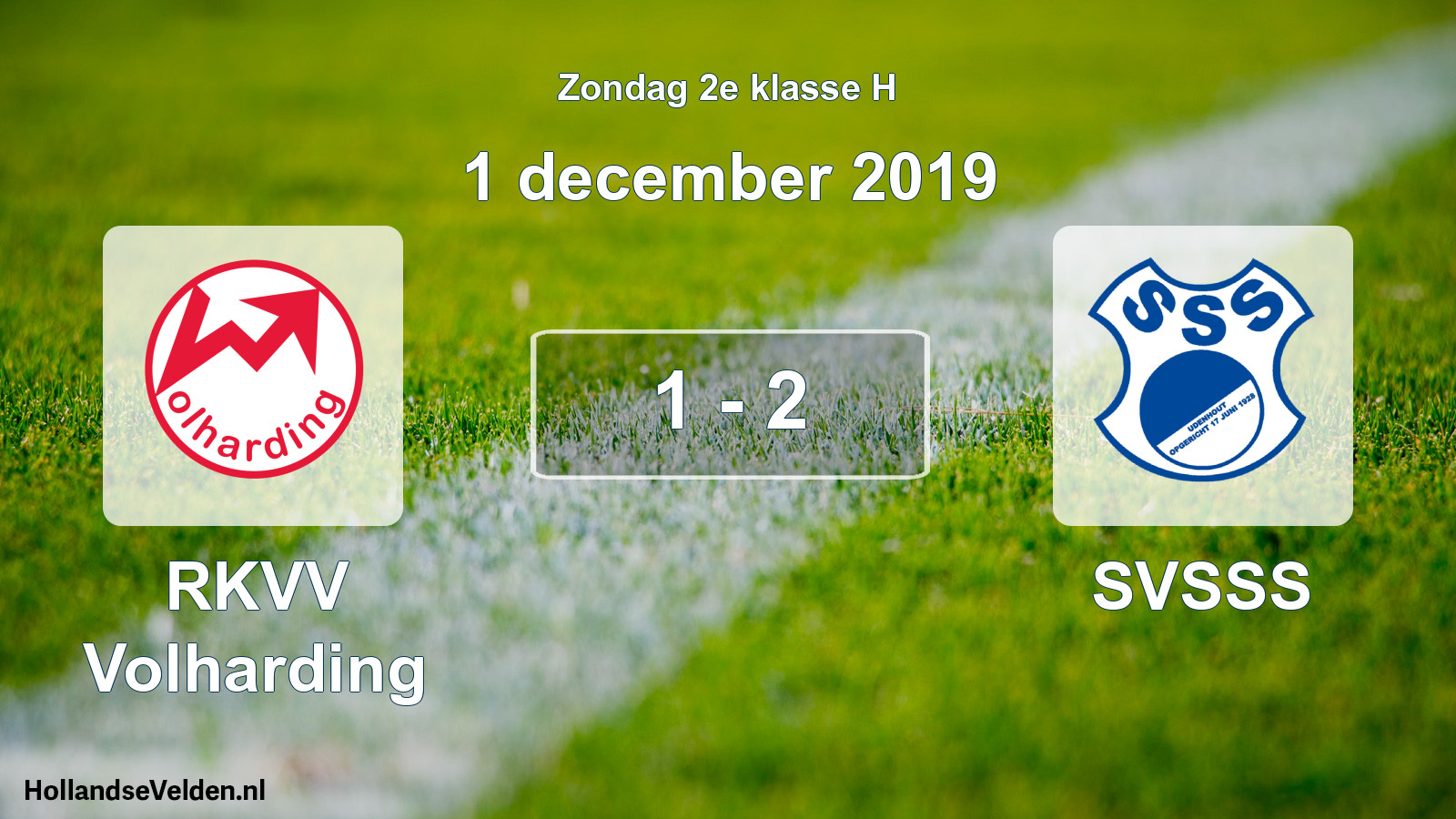 Total number of matches played: RKVV Volharding - SVSSS 1 - 2 (1 December 2019)