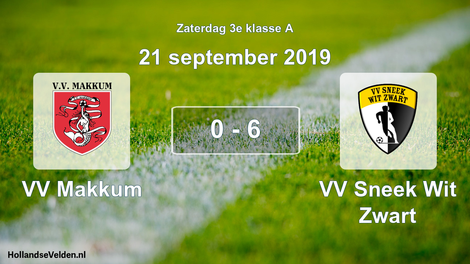 Total number of matches played: VV Makkum - VV Sneek Wit Zwart 0 - 6 (21 September 2019)