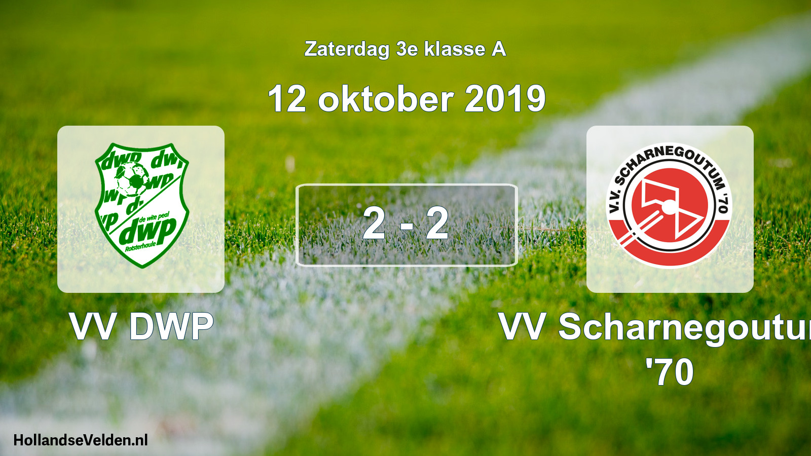Total number of matches played: VV DWP - VV Scharnegoutum '70 2 - 2 (12 October 2019)