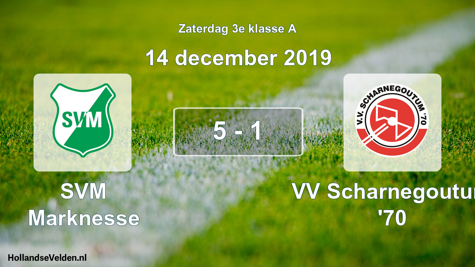 Total number of matches played: SVM Marknesse - VV Scharnegoutum '70 5 - 1 (14 December 2019)