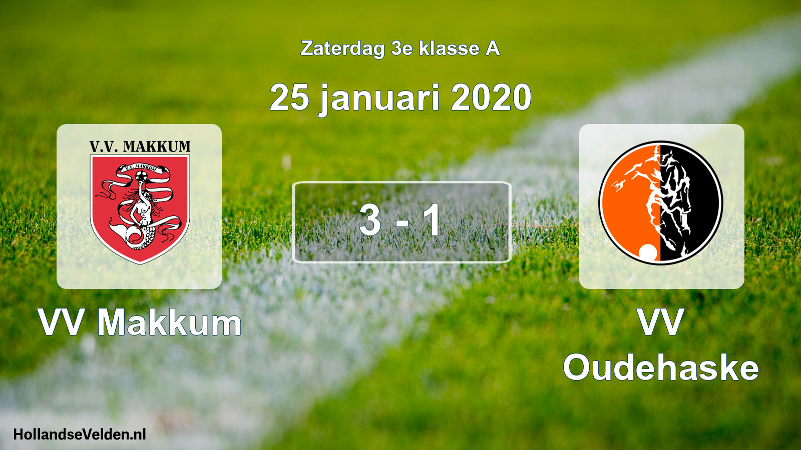 Total number of matches played: VV Makkum - VV Oudehaske 3 - 1 (25 January 2020)