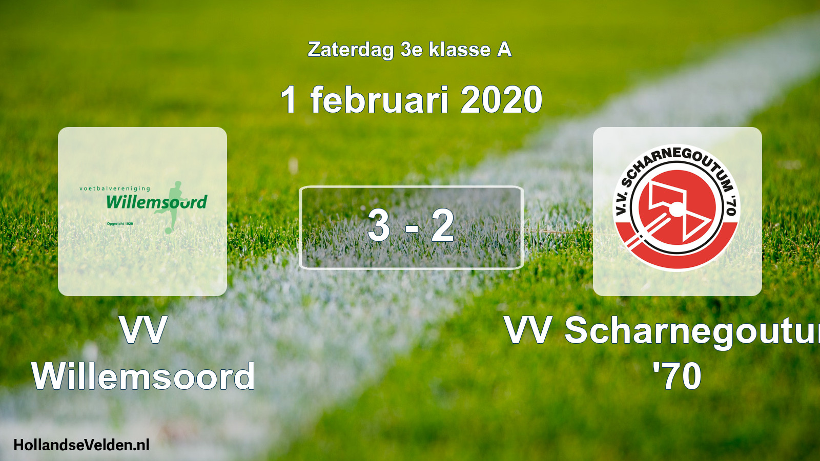 Total number of matches played: VV Willemsoord - VV Scharnegoutum '70 3 - 2 (1 February 2020)