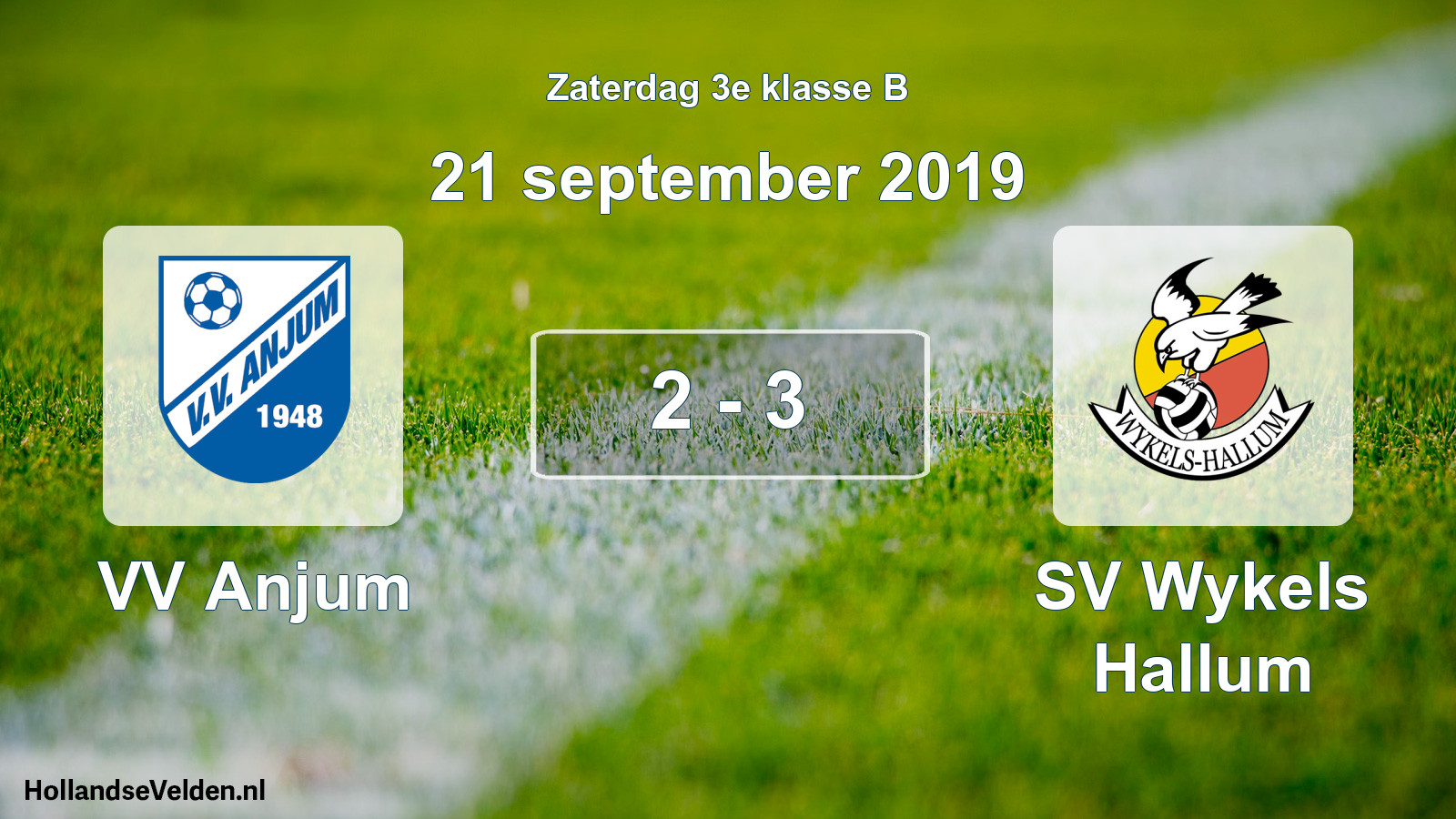 Total number of matches played: VV Anjum - SV Wykels Hallum 2 - 3 (21 September 2019)