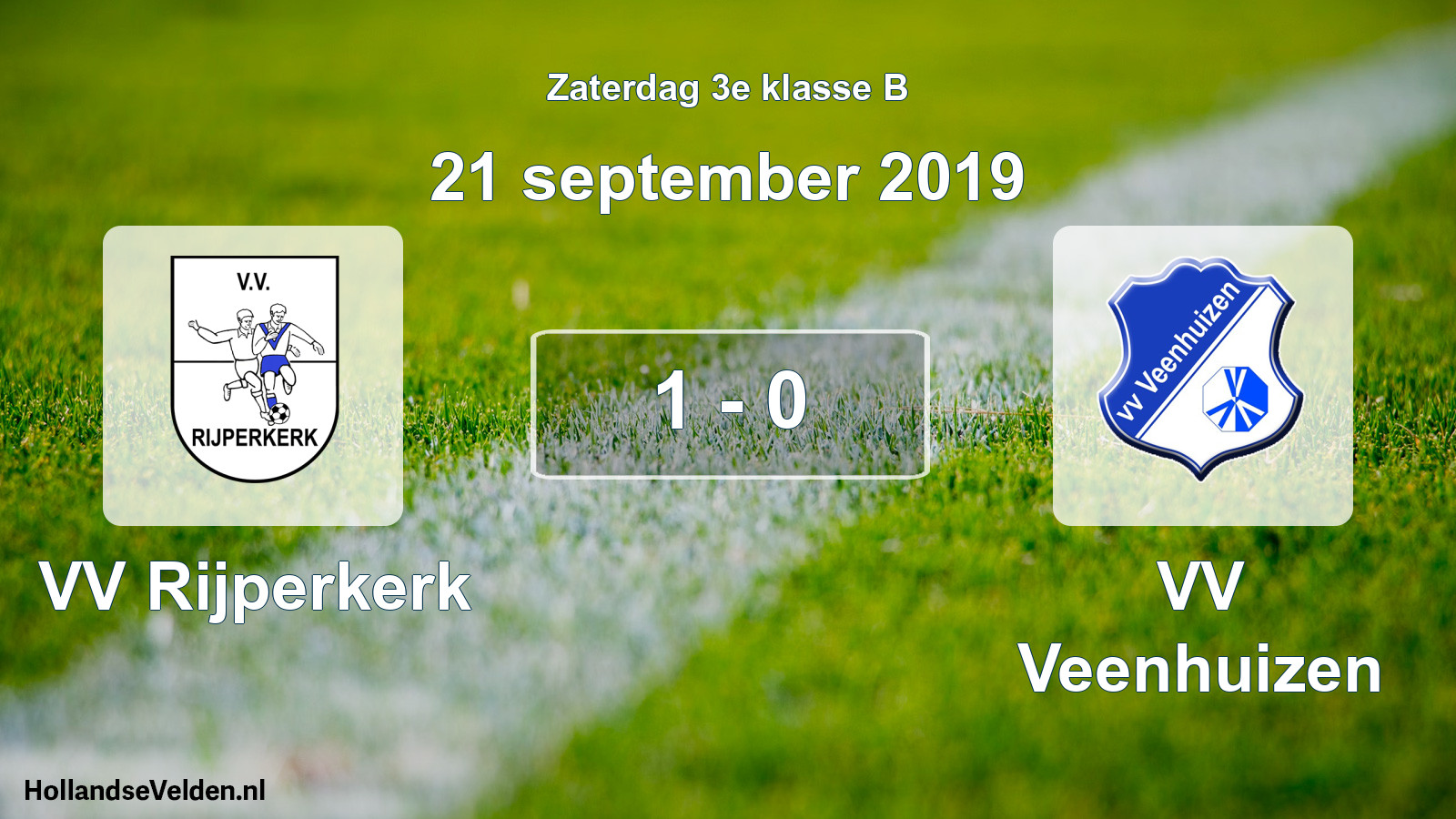 Total number of matches played: VV Rijperkerk - VV Veenhuizen 1 - 0 (21 September 2019)