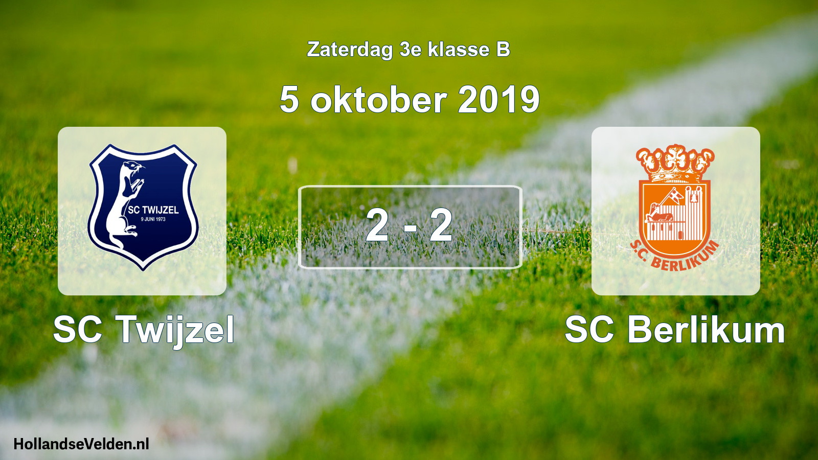 Total number of matches played: SC Twijzel - SC Berlikum 2 - 2 (5 October 2019)