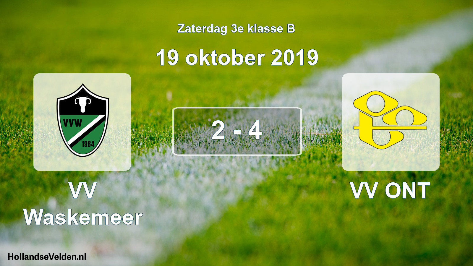 Total number of matches played: VV Waskemeer - VV ONT 2 - 4 (19 October 2019)