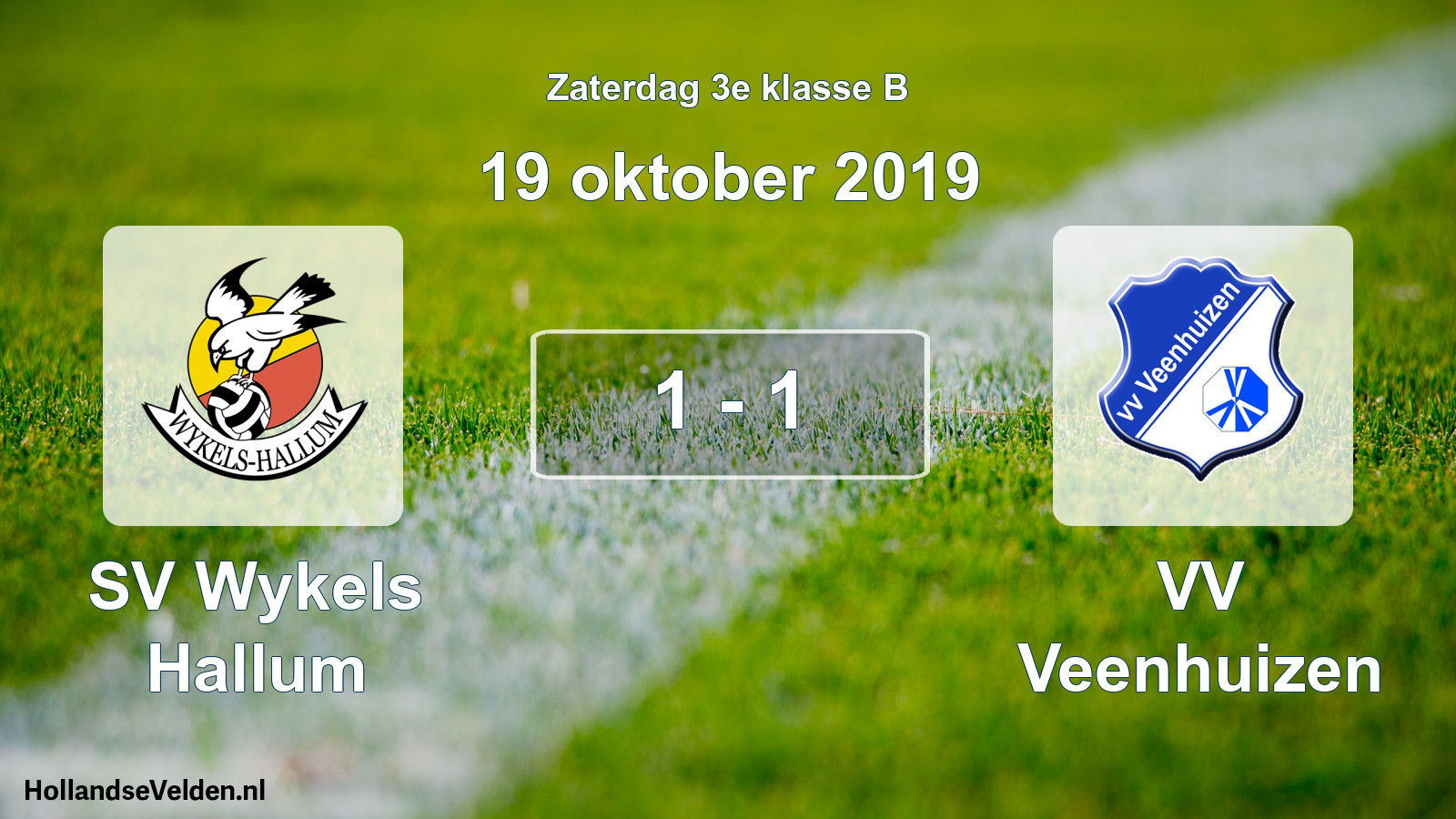 Total number of matches played: SV Wykels Hallum - VV Veenhuizen 1 - 1 (19 October 2019)